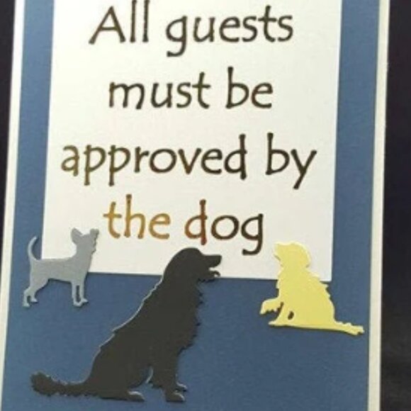 All Guests Must be Approved by the Dog - Pet Note Card w/Envelope - Picture 2 of 4